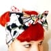 Bow hair tie Comic Book Kiss, Retro, Rockabilly