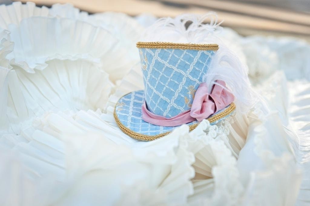 Nautical Mini Top Hats Anchors Blue Pink Headpiece Marie Antoinette