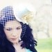 RESERVED FOR KATE White top hat with birdcage veil