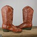 Vintage Mens Cowboy Boots Terra Cotta Brown