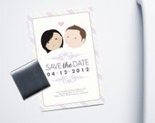 Save the Date Custom Cartoon printable design /faces only - Candystriper design