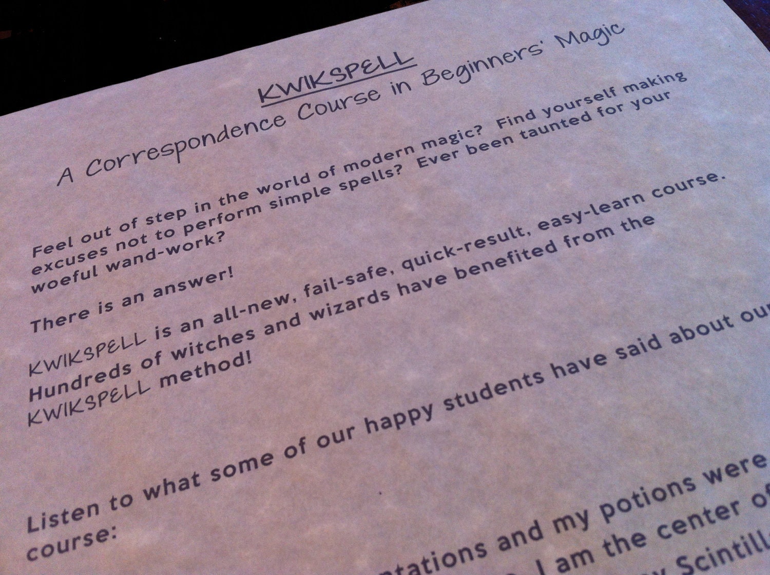 Kwikspell Course Level One (Includes Starter Wand)