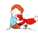 Grey and His Fox  8x10 Archival Print