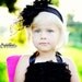 Black Leopard Headband with rhinestones and feathers for infant baby and toddler