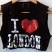 Crop Top/Crop TShirt/90s Grunge/80s/Boho Hippie Chic /Indie/Heart/ British / London / Sleeveless / Summer Festival Punk Shows