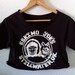 Juke Joint Oklahoma Crop Top / Cropped Half Shirt / 70s 80s 90s Grunge / Boho Hippie Chic / Summer Festival / Summer Punk Shows