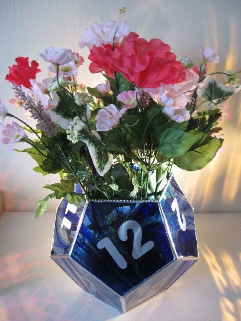 d12 planter in stained glass
