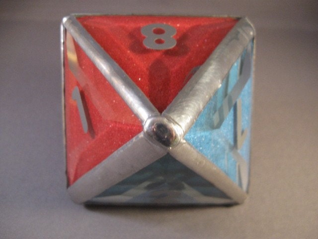 d8 paperweight in stained glass