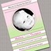 Girl Baby Birth Announcement Photo Cards, Lime Green, Pink - 266