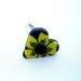Yellow Flower Heart Ring Polymer Clay