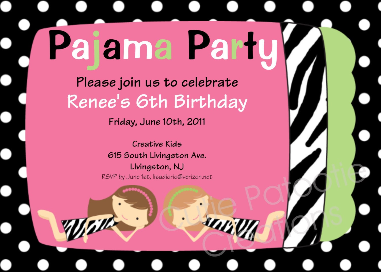 Pajama Party Birthday Invitation Pajama Party Invitations Printable or Printed Il_170x135