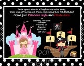 Princess Pirate Birthday Invitation Pirate Princess Party Invitations Printable or Printed Il_170x135