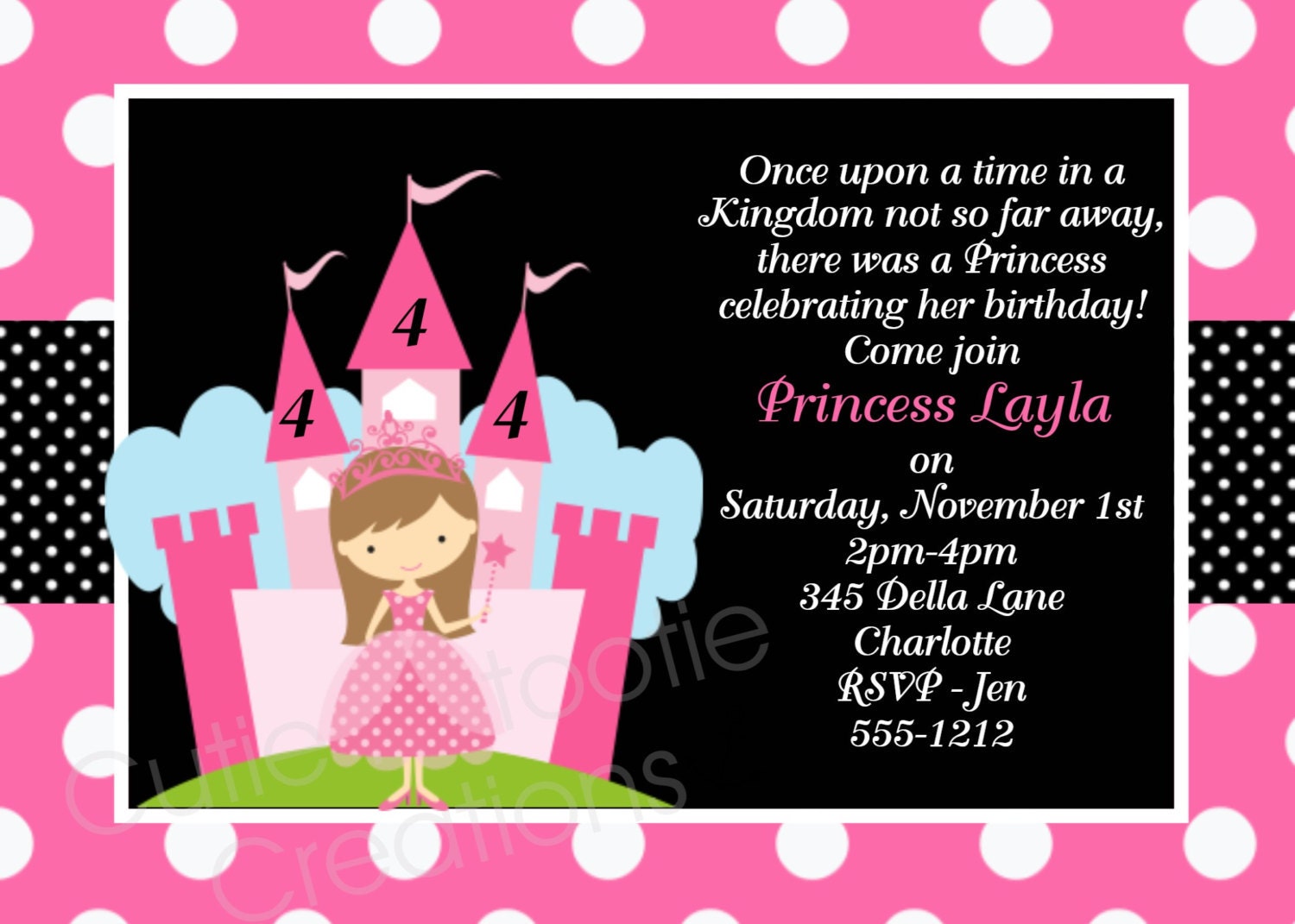 Princess Birthday Invitation Princess Birthday Party Invitation Printable Il_170x135