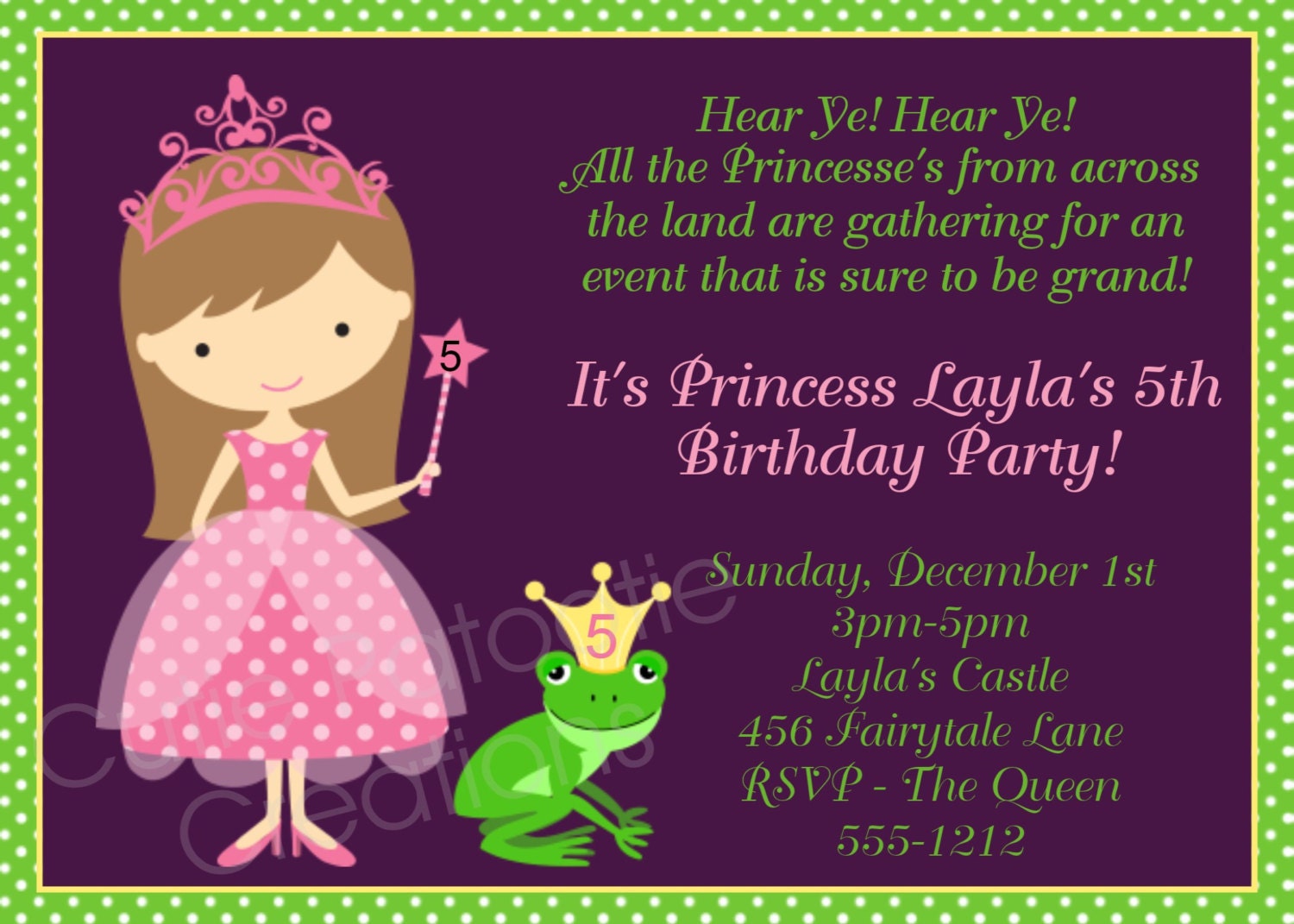 Princess Birthday Invitation Princess Party Invitations Printable or Printed Il_170x135