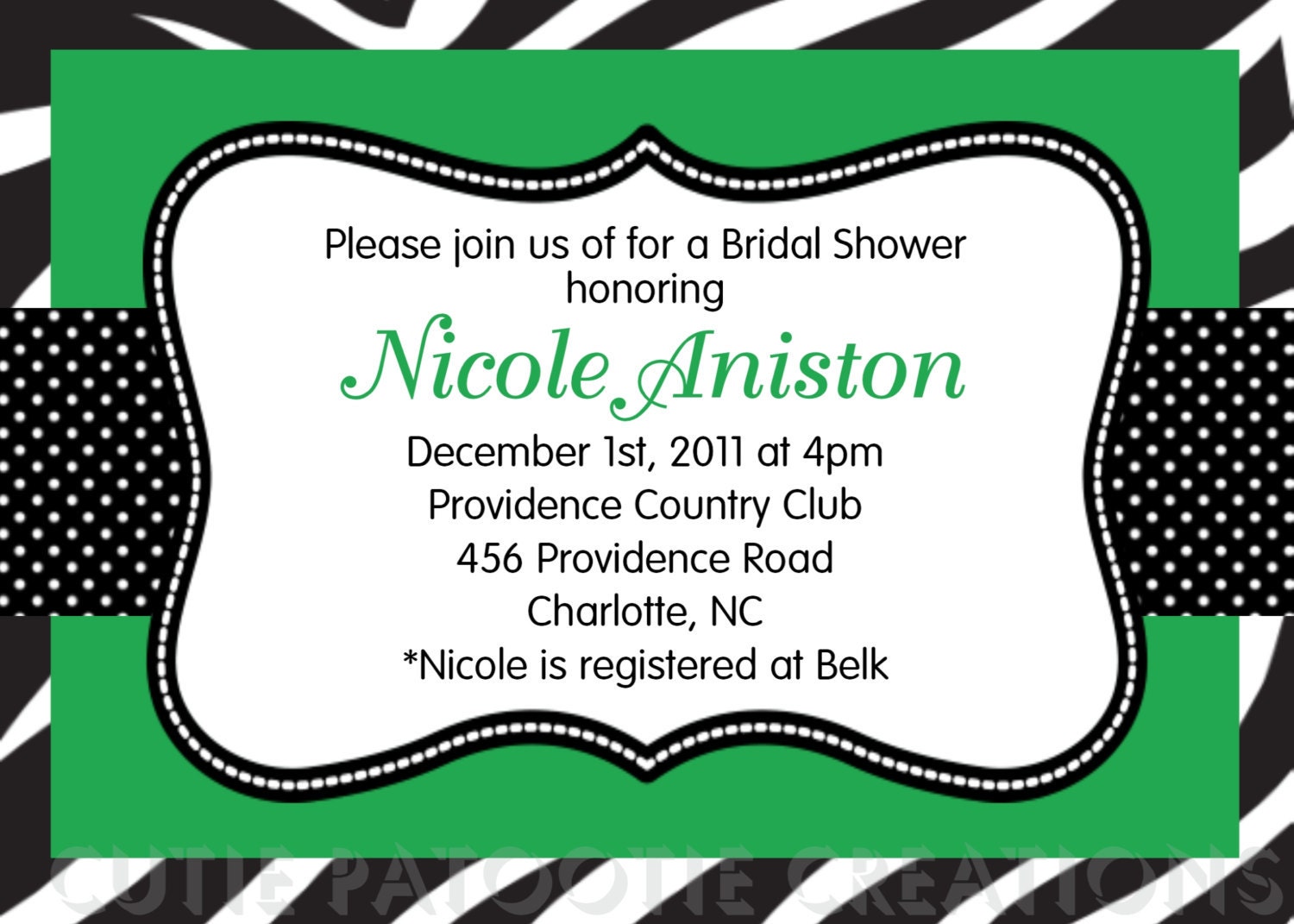 Zebra Print Baby Shower Invitation Zebra Print Bridal Shower Invitations Birthday Party Invite Printable Digital