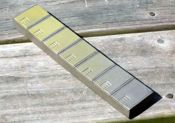 Pill Box Weekly 7 day Metal Pill Case Jewelry Box Cool Unique Gift   for Him or Her. - Brass to Silver Gradient