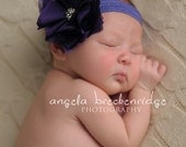 Purple Flower Headband, Baby Headband, Infant Headband, champagne brown headband, Chic headband, Birthday Headband YOU CHOOSE COLORS