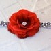 damask headband, black and white, baby headband, red flower, newborn headbands, baby girl holiday