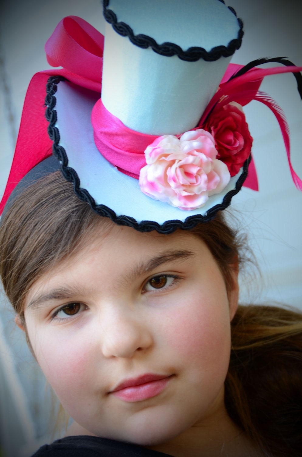 Charming Tea Party mini top hat fascinator, Victorian, whimsical, mad hatter, alice