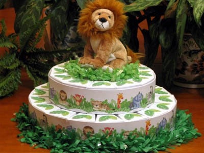 JUNGLE SAFARI favor cake boxes and centerpiece - Baby Shower or Birthday