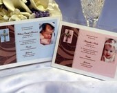 Baptism Christening Communion Remembrance Card with Cross Charm or Pin Favors
