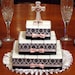 First Holy Commuion 29 Rosary Favor Cake Boxes Centerpiece - Damask Communion