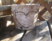 Large Birch Bark Vase Personalized  Rustic Wedding Home Decor Shabby Chic