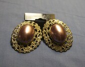 vintage baroque style earrings, costume jewelry SALE