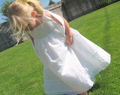 Girls White Eyelet Sundress with Double Ribbon Detail (sizes 12M to 9/10)