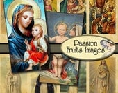 Virgin Mary Domino Tiles Digital Collage Sheet