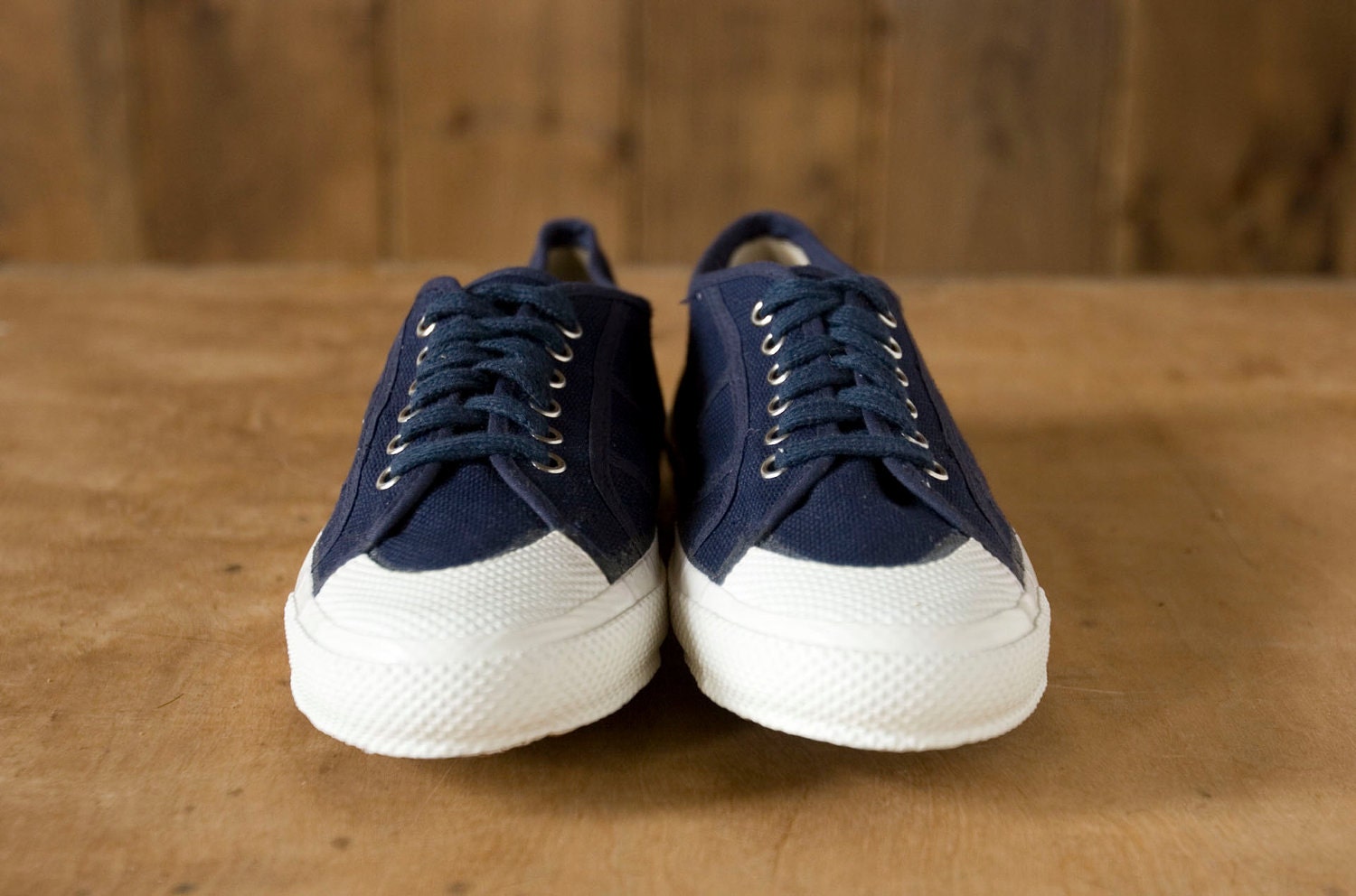 Vintage Deadstock Italian Military Issue Navy Canvas Sneakers