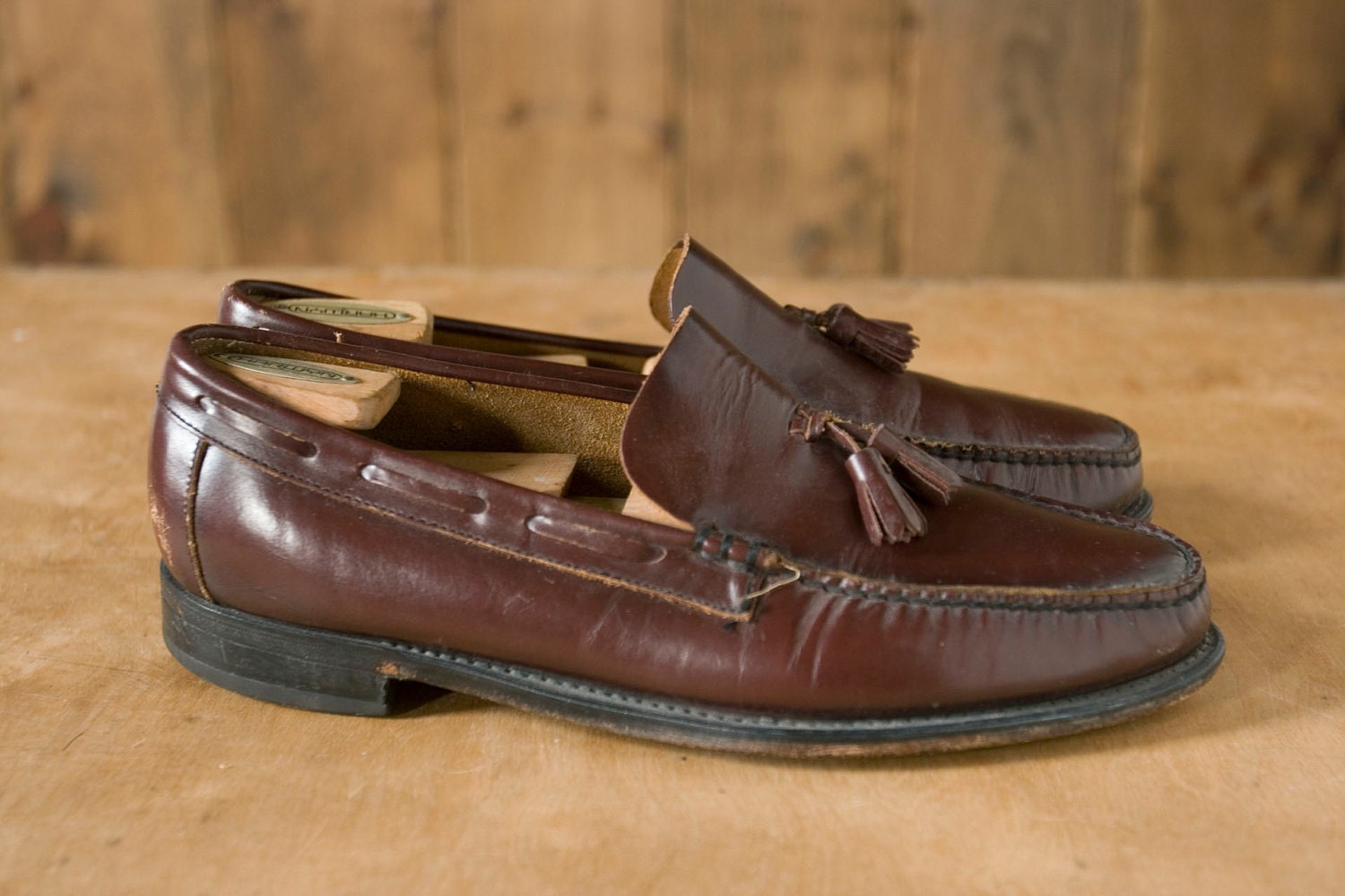 Vintage Florsheim Brown Leather Tassel Loafers
