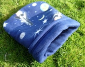 SALE Fleece Cozy Sack for Guinea Pigs and Small Animals -- Space (M)