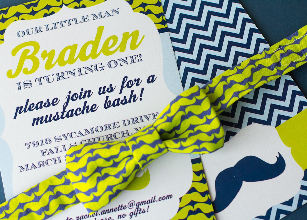 Mustache Bash Birthday or Baby Shower Invitation JPEG