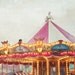 Carousel carnival photograph - fine art photography print - carousel photo dreamy pastel pink nursery art winter