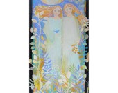 Original Painting ,art,mother,daughter ,sister ,best friends art, women ,acrylic painting on canvas