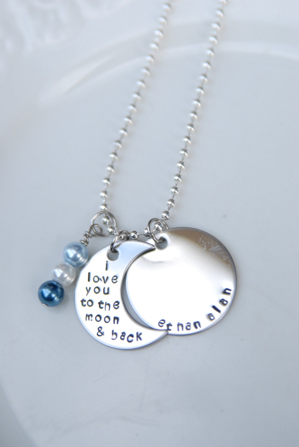 Personalized Mothers I Love You to the Moon and Back necklace