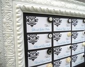 CHALKBOARD Escort Card Holder Seating Chart Magnetic Framed Chalkboard Chalk Board Wedding White Menu Large Kitchen Chalkboard - MORE COLORS