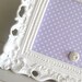 Magnet Board Picture Frame Lavendar Lilac Purple and White Dot Polkadot Nursery Magnetic Decor Ornate 5x7 4x6 - - Ready to Ship