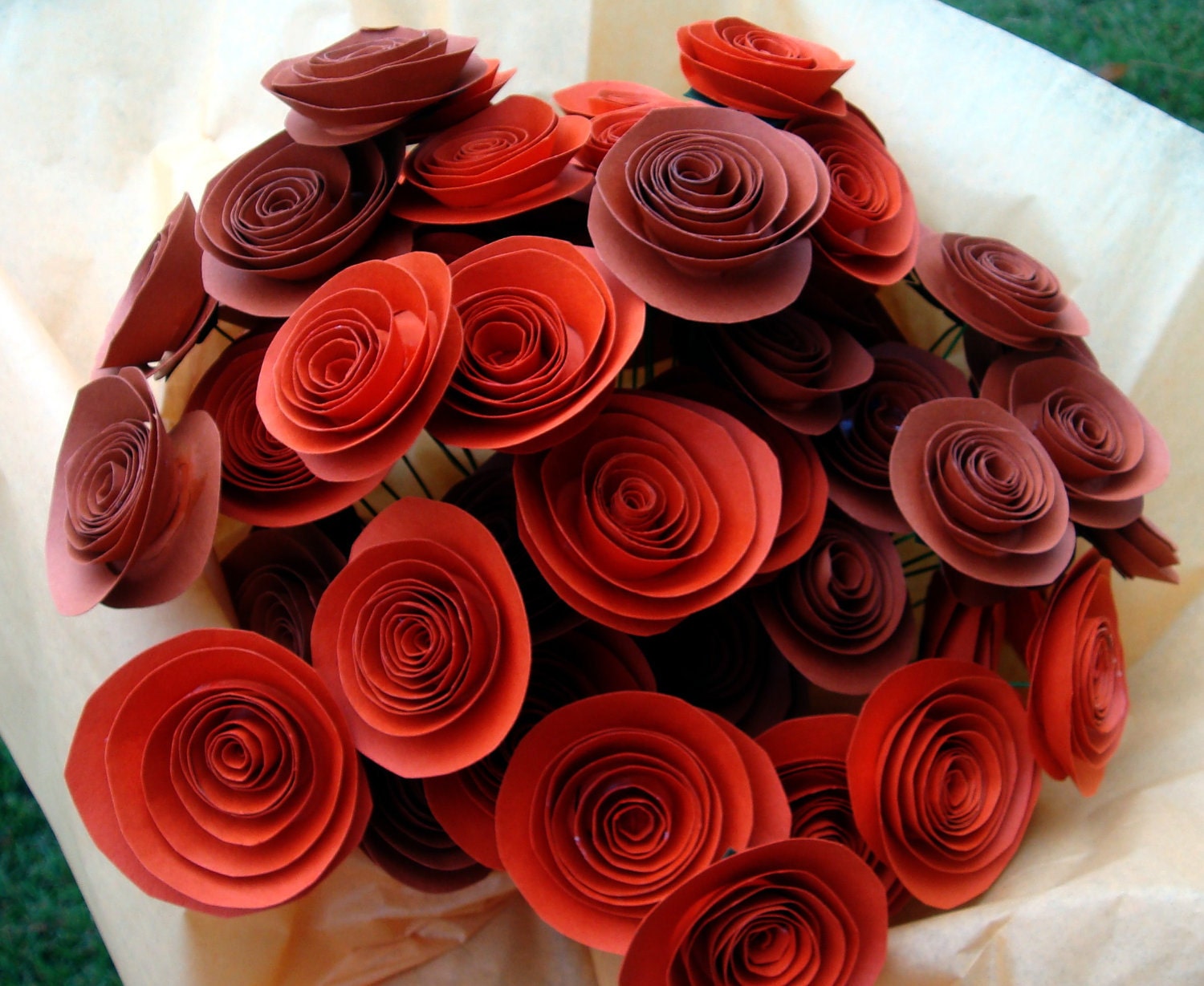 Rolled Paper Roses Any Color 70 Qty  Place your order now for valentines Day