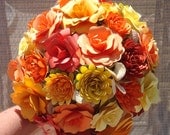 Paper Flower  Summer  Fall WinterWedding Bouquet  Rehearsal bouquet Toss Bouquet Handmade Paper Flower  Custom  Orders  Welcome