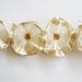 White-Ivory-Golden Flowers Handmade Appliques Embellishments(4 pcs)