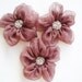 Eggplant Flower Appliques Embellishments(3 pcs)