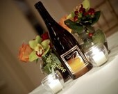 Single Letter Monogram Wine Bottle Lantern in Passions- as seen in BRIDES magazine (750ml size)