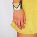 Colorful Tribal / Chevron Style / NEON (Blue, Green, Black, Pink and Beige) Leather Bracelet / Cuff