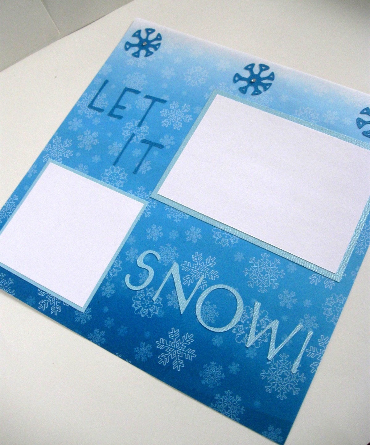 Let it Snow 12x12 Premade Scrapbook Page