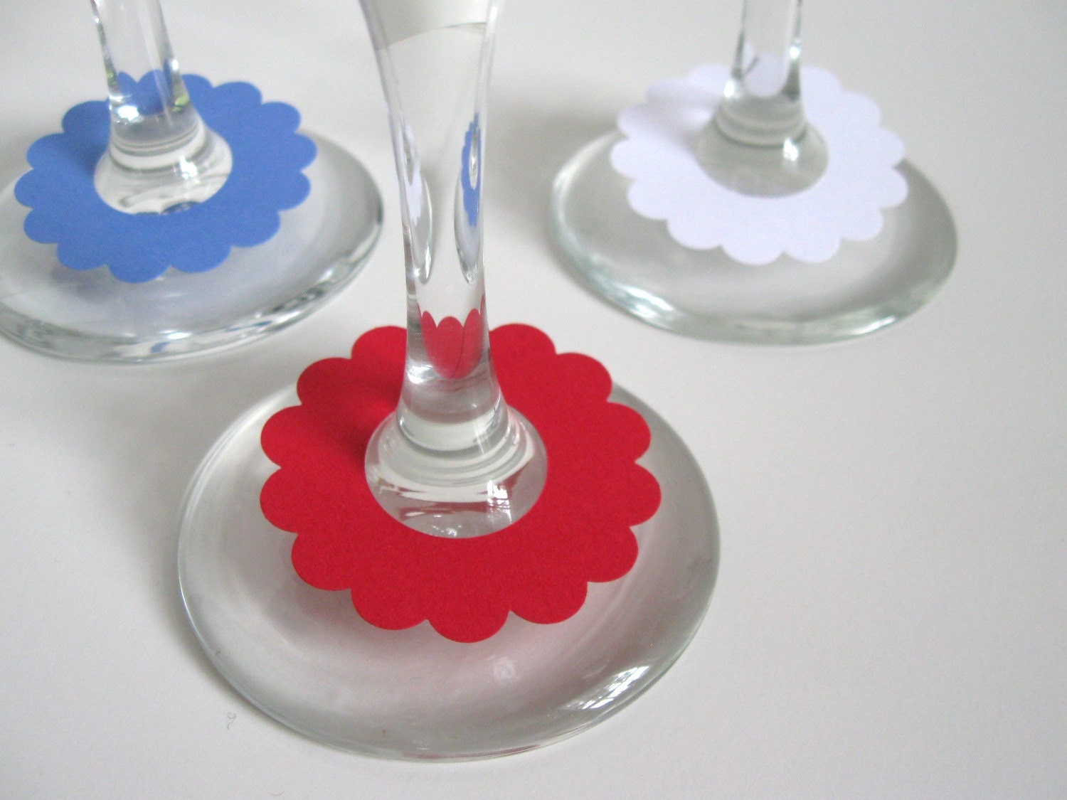 Slip-On Drink Tags, Wine Charms, Place Cards - Set of 15,  Additional Quantities & Colors Available
