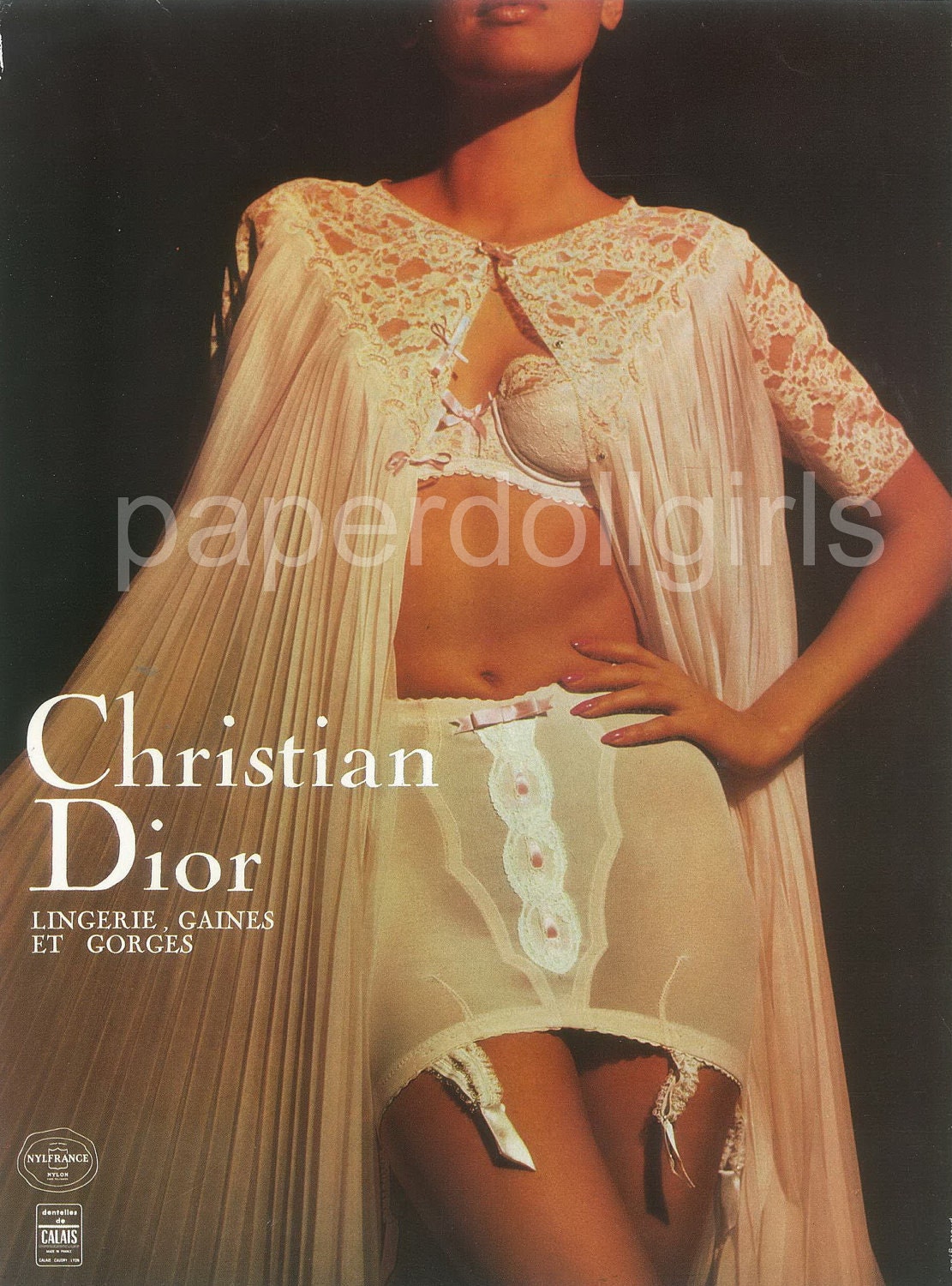 Items Similar To Fashion Magazine Ad French Vogue Christian Dior Lingerie Girdle