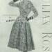 Fashion Magazine Ad, Vogue UK 1953, Julian Rose, Cocktail Dress, Fashion Illustration, Paper Ephemera, Ad, Wall Art