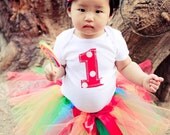 1st, 2nd, 3rd, 4th Birthday Rainbow Themed with Number Shirt